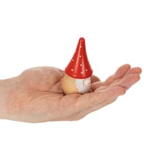 Prodotto Mini statuette di gnomi in amanita muscaria, decorazione da tavolo, 10 cm, 6 pezzi