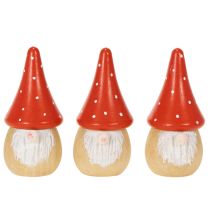 Prodotto Mini statuette di gnomi in amanita muscaria, decorazione da tavolo, 10 cm, 6 pezzi