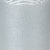 Prodotto Nastro in raso per corone funebri, color argento, largo 100 mm e lungo 25 m, ideale per corone funebri, commemorative e per anniversari, resistente alle intemperie e compostabile.
