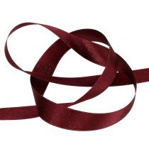 Prodotto Nastro di raso con mica rosso scuro 25mm 20m