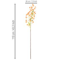 Prodotto Ramo di orchidea artificiale arancione in filigrana, decorazione per la stanza, 110 cm, 3 pezzi
