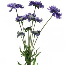 Mazzo di fiori artificiali Scabious viola H64cm con 3 pezzi