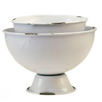 Prodotto Coppa ciotola tazza decorativa bianco ruggine Ø15cm H10cm set di 2