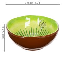 Prodotto Ciotola da portata in ceramica, design Kiwi. Ideale per eleganti tavoli da pranzo e buffet. 15 cm.