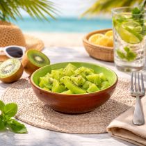 Prodotto Ciotola da portata in ceramica, design Kiwi. Ideale per eleganti tavoli da pranzo e buffet. 15 cm.