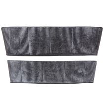 Prodotto Ciotola Ovale Metallo Nero Grigio Vintage 32,5/37cm Set di 2