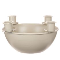 Prodotto Portacandele con 4 supporti, corona d'Avvento moderna, beige, 15 cm