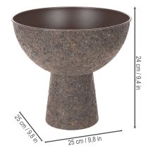 Prodotto Vaso rotondo con supporto, vaso moderno, 25 cm