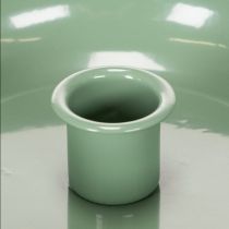 Prodotto Candeliere decorativo in metallo verde, per candele affusolate, 13 cm