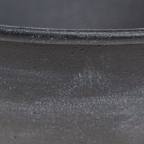Prodotto Ciotola con anello decorativo piede metallo antracite H29cm 2 pezzi