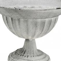 Coppa ciotola bianca decorazione coppa calice in metallo Ø16cm H11.5cm