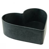 Prodotto Ciotola decorativa in plastica cuore antracite 24/21 cm set da 2