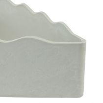 Prodotto Ciotola in plastica cuore per piante bianco grigio 21×14,5×5,5 cm