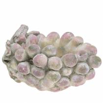 Ciotola decorativa uva grigio viola crema 19 × 14 cm H9,5 cm