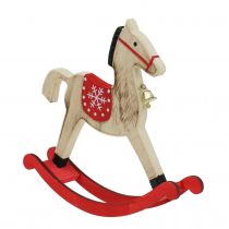 Prodotto Cavallo a dondolo in legno naturale, rosso 21,5cm H21cm