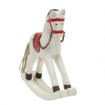 Prodotto Cavallo a dondolo in legno rosso, bianco 19 cm x 15 cm