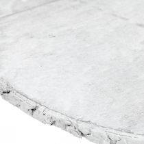 Prodotto Disco decorativo in legno con sottobicchiere in compensato bianco corteccia Ø20cm