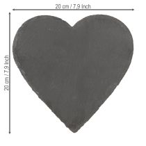 Prodotto Piatto decorativo in ardesia Cuore ardesia Nero 20cm 1 pz