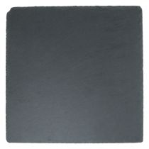 Prodotto Piatto in ardesia quadrato, vassoio decorativo in pietra naturale 25×25 cm 2pz