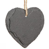 Prodotto Lavagna in ardesia piccolo cuore da appendere nera 7,5 cm 6 pezzi