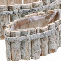 Ciotola per piante, scatola per piante in legno, jardiniere L37,5/28 cm H10/9 cm set di 2