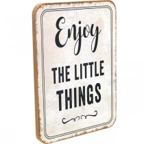 Cartello in legno vintage con scritta segni decorativi ordinati 20×15 cm 2 pezzi