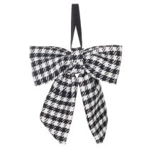 Prodotto Fiocco in tessuto con spilla e gancio, a quadri, 24 cm, 2 pezzi
