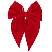 Prodotto Fiocco decorativo rosso, grande fiocco in velluto per finestra o porta, 50 cm