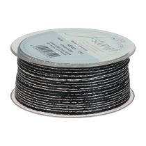 Prodotto Nastro regalo filo di nastro nero argento 3 mm 100 m