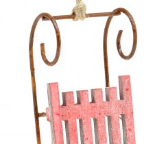 Prodotto Slitta rossa, ruggine per appendere 11 cm 6 pezzi