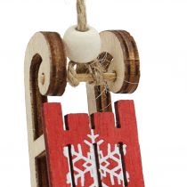 Prodotto Slitta da appendere rossa 4 cm 12 pz