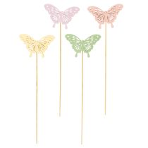 Prodotto Farfalle decorative su bastoncini per decorazioni creative e stagionali, 8 cm, 16 pezzi