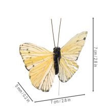 Prodotto Farfalle decorative su filo per decorazioni da tavola colorate, 7 cm, 12 pezzi