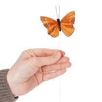 Prodotto Farfalle decorative su filo per decorazioni da tavola colorate, 7 cm, 12 pezzi