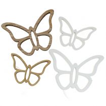 Prodotto Farfalle in legno bianco/naturale 3 cm - 4,5 cm 48 pz