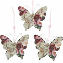 Farfalla da appendere in metallo decorazione appendiabiti 9cm decorazione primaverile 6 pezzi