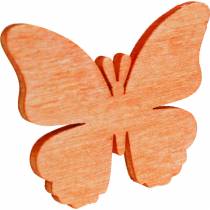 Prodotto Farfalle da spolverare Farfalla decorativa in legno arancio, albicocca, marrone 72pz