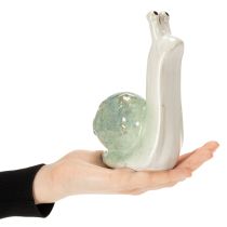Prodotto Statuetta decorativa in ceramica a forma di lumaca per eleganti ambienti abitativi e incantevoli decorazioni da tavola, 16 cm