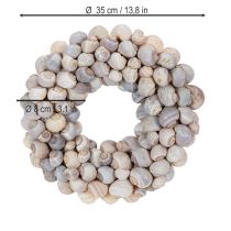 Prodotto Ghirlanda a forma di lumaca da appendere, ghirlanda decorativa, stile marittimo, Nathai, Ø35cm