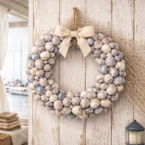Prodotto Ghirlanda a forma di lumaca da appendere, ghirlanda decorativa, stile marittimo, Nathai, Ø35cm