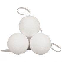 Prodotto Appendiabiti decorativo per palle di neve neve artificiale Ø5,5 cm 6 pezzi