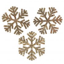 Prodotto Fiocco di neve Decorazione natalizia in oro Ø4cm 48 pezzi