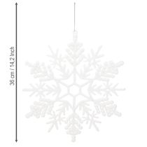 Prodotto Decorazione fiocco di neve da appendere decorazione invernale bianco 30 cm 3 pezzi