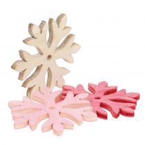 Prodotto Fiocchi di neve da spargere rosa, rosa, naturale Ø4cm 72 pz