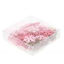 Prodotto Fiocchi di neve da spargere rosa, rosa, naturale Ø4cm 72 pz