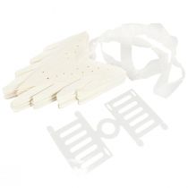 Prodotto Decorazione di carta a forma di fiocco di neve, stella di Natale bianca Ø50cm