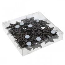 Prodotto Stelle decorative viola stelle in legno fiocchi di neve autoadesivi 4 cm mix 36 pz