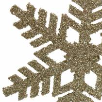Prodotto Tappo decorativo fiocco di neve glitter Ø8/10cm 18 pz