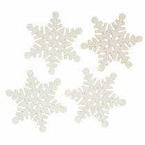 Prodotto Decorazione a dispersione fiocco di neve glitter bianco 5cm 48p