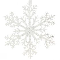 Prodotto Decorazione fiocco di neve in cristallo di ghiaccio da appendere 18×20 cm 4pz